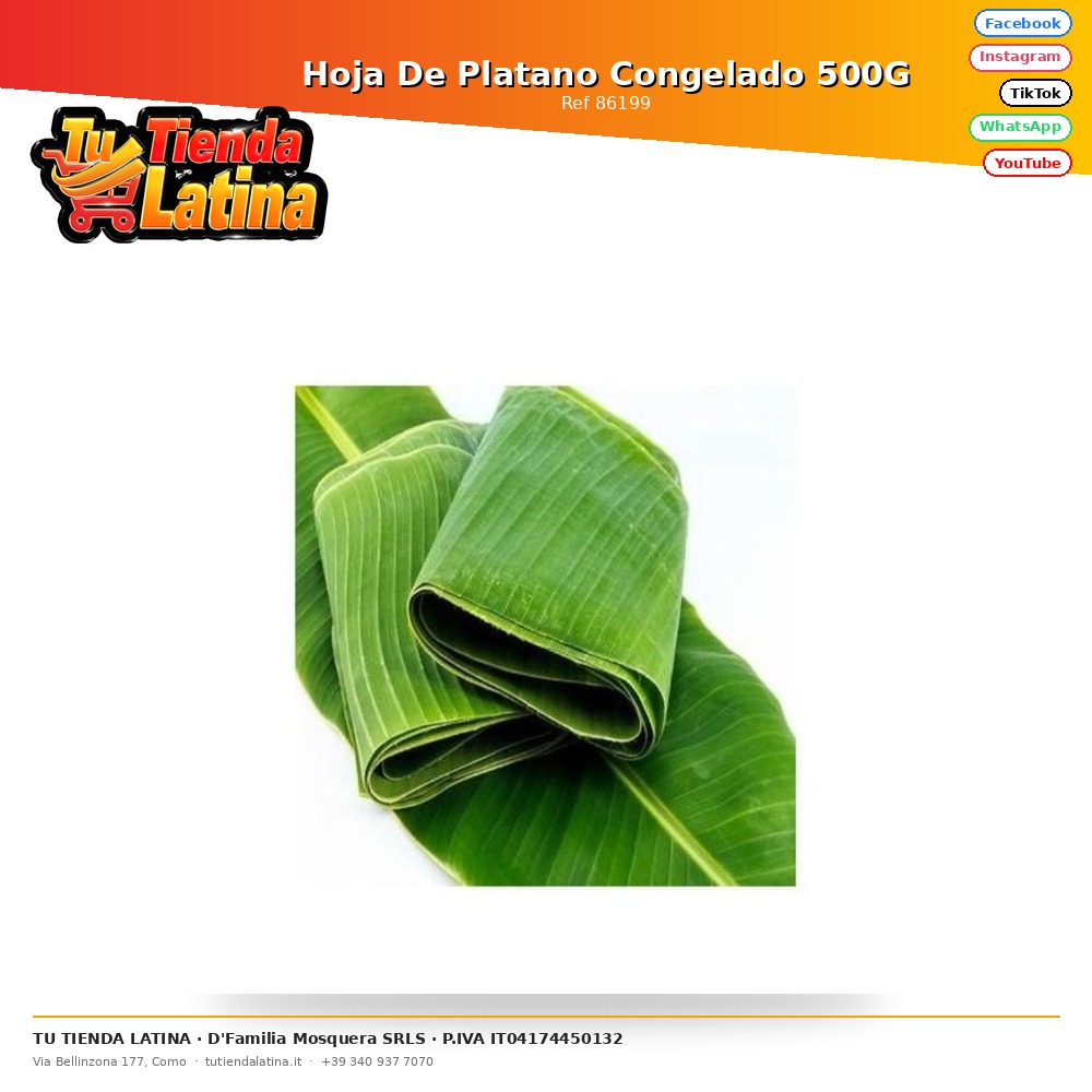 Foglia di banana congelata 500G