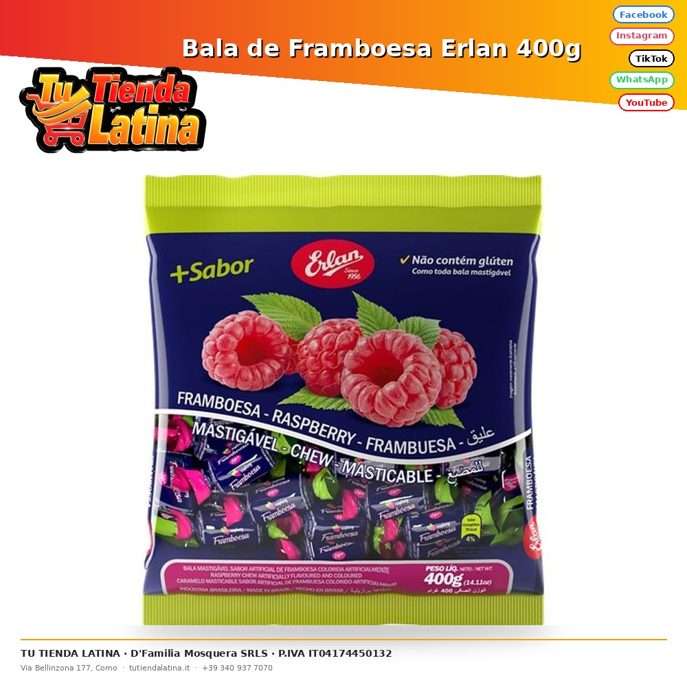 Erlan Lampone Proiettile 400g