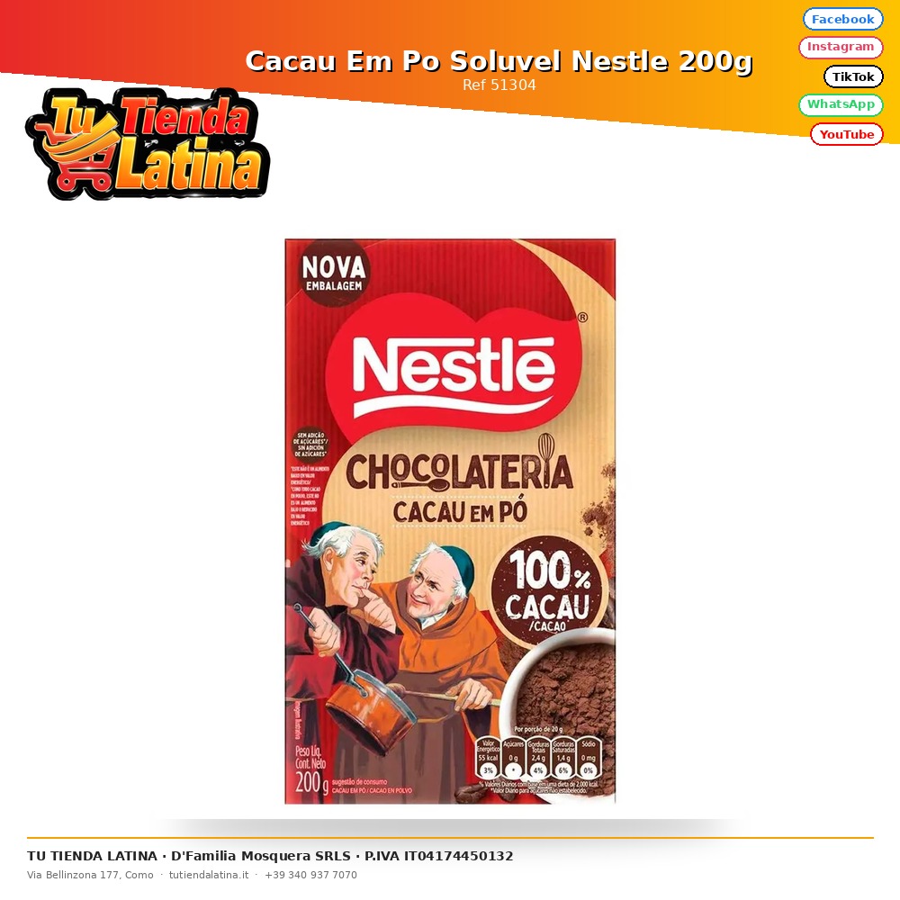 Cacau Em Po Soluvel Nestle 200g