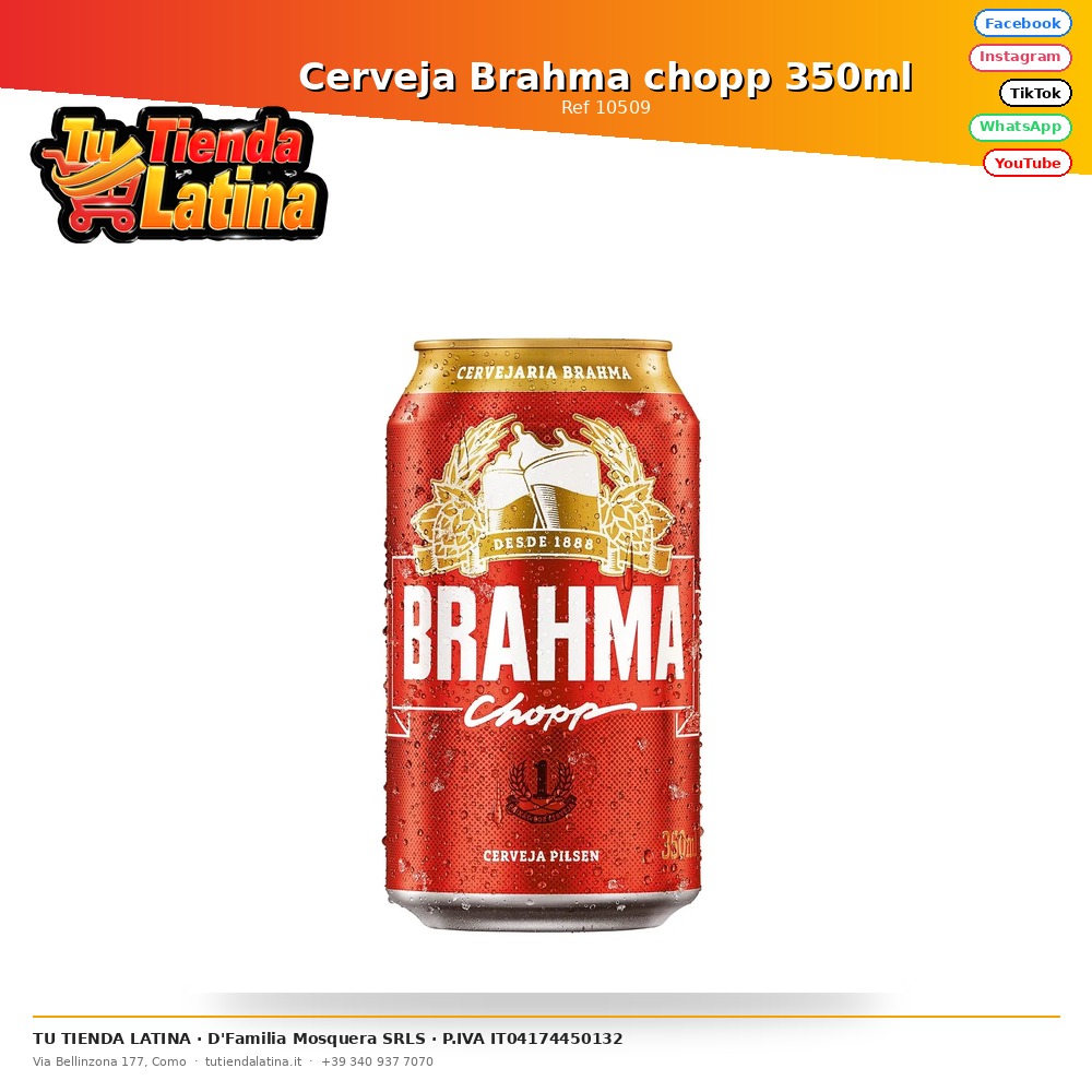 Brahma chopp beer 350ml