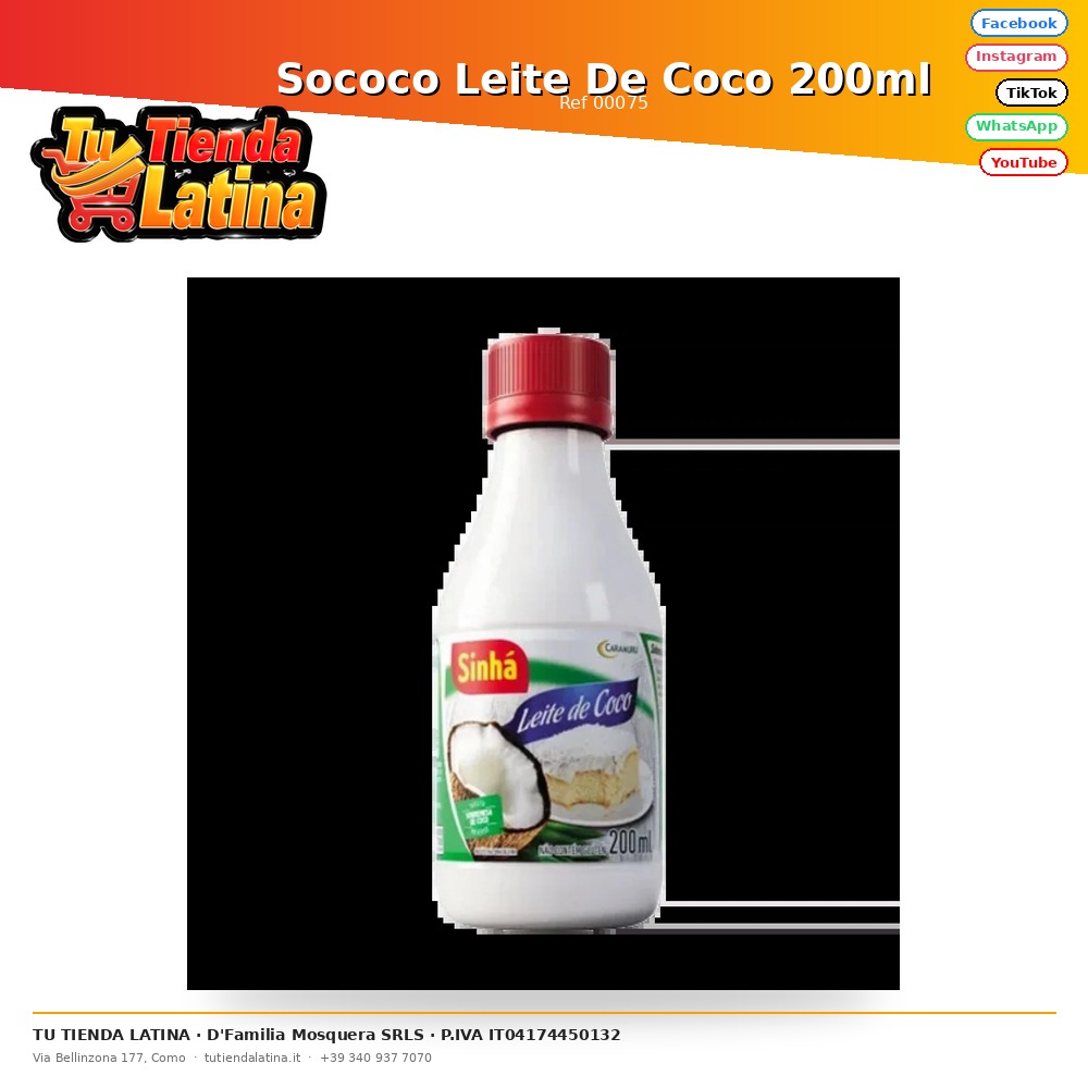Sococo Leite al cocco 200ml