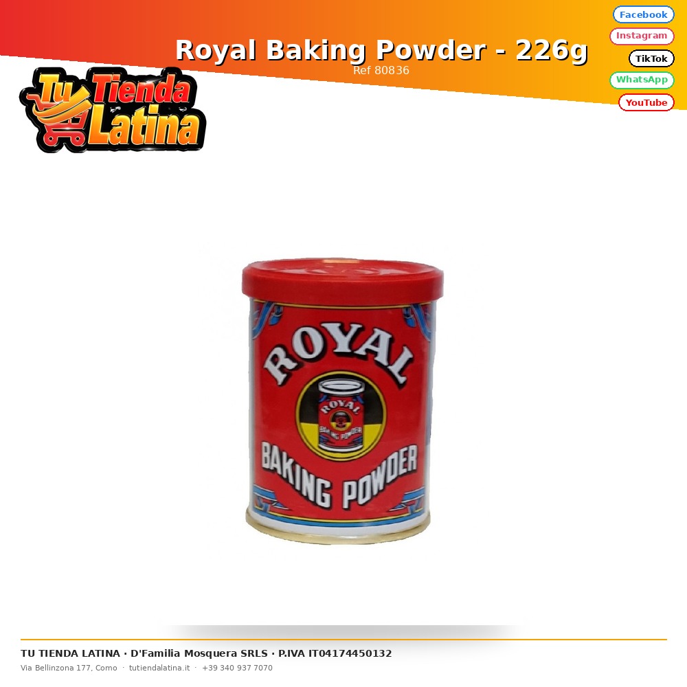 Polvo de Hornear Royal 226g