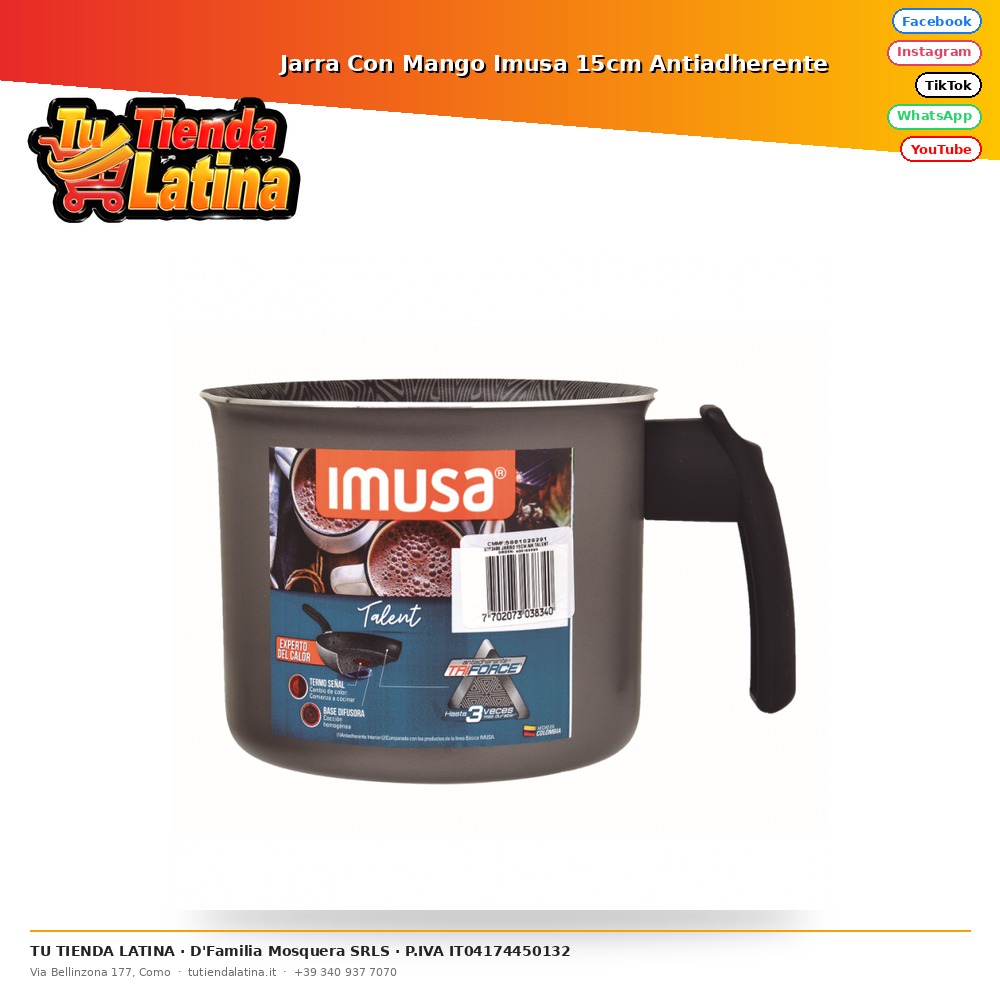 Brocca Con Manico Imusa 15cm Antiaderente