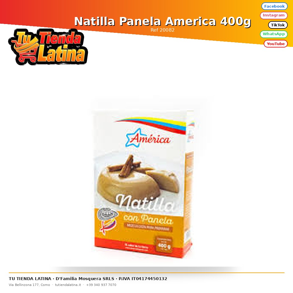 Crema Pasticcera Panela America 400g