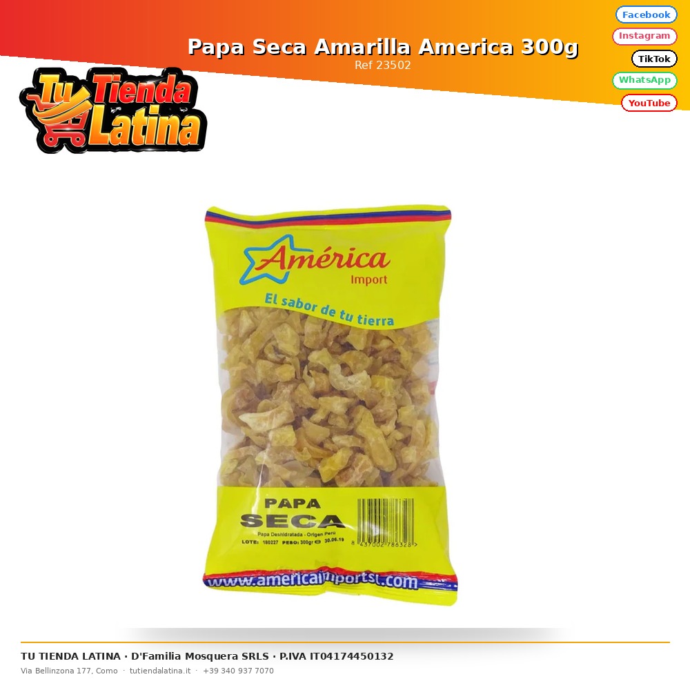 Papa Seca Amarilla America 300g