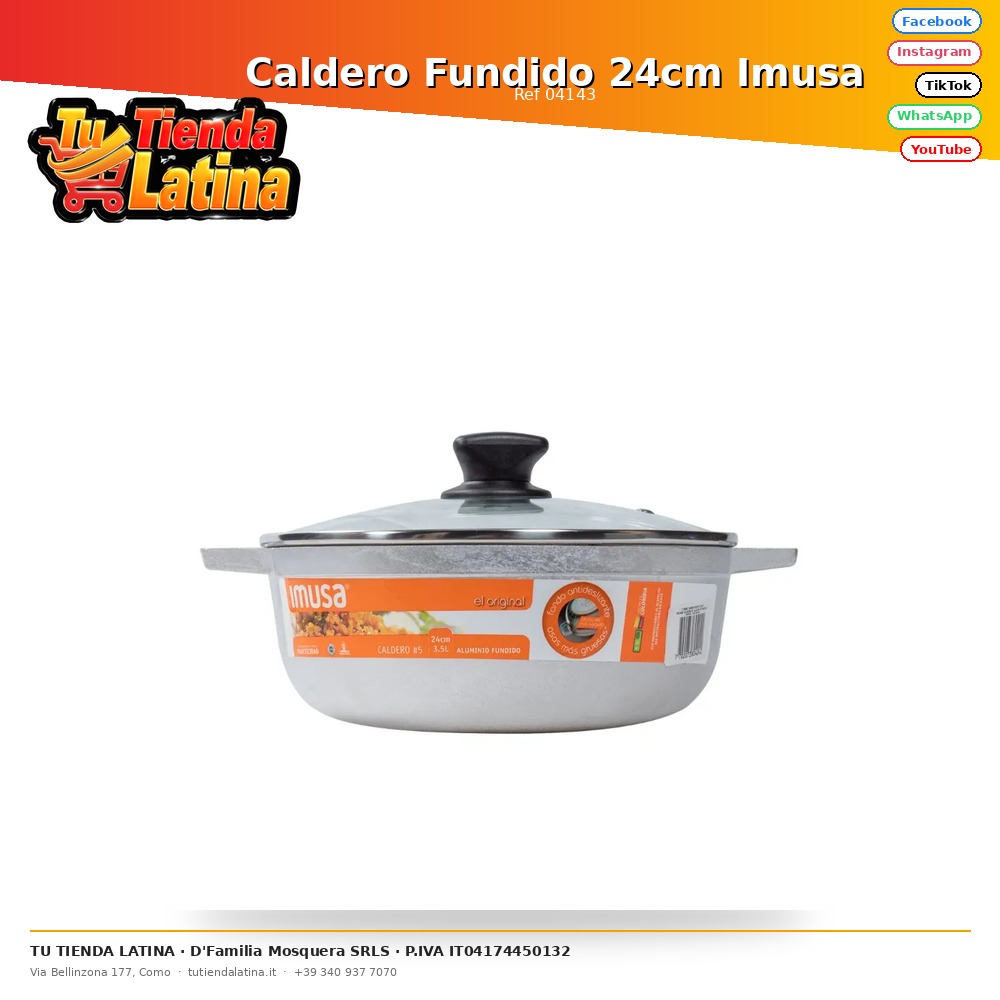 Caldero Fundido 24cm Imusa