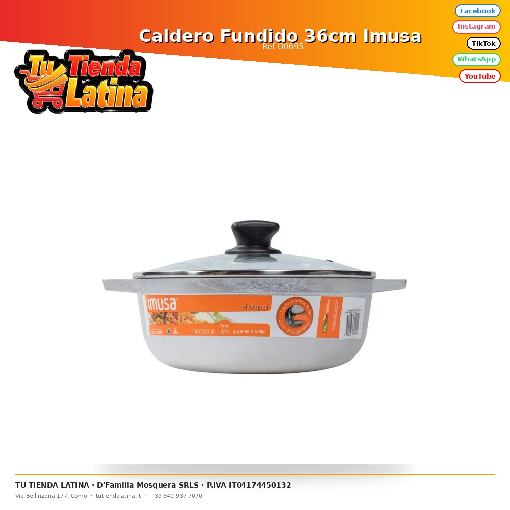 Caldero Fundido 36cm Imusa