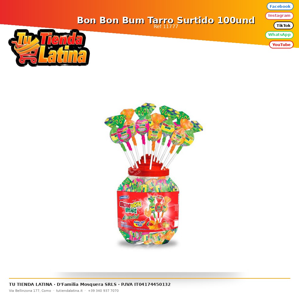 Bon Bon Bum Tarro Surtido 100und