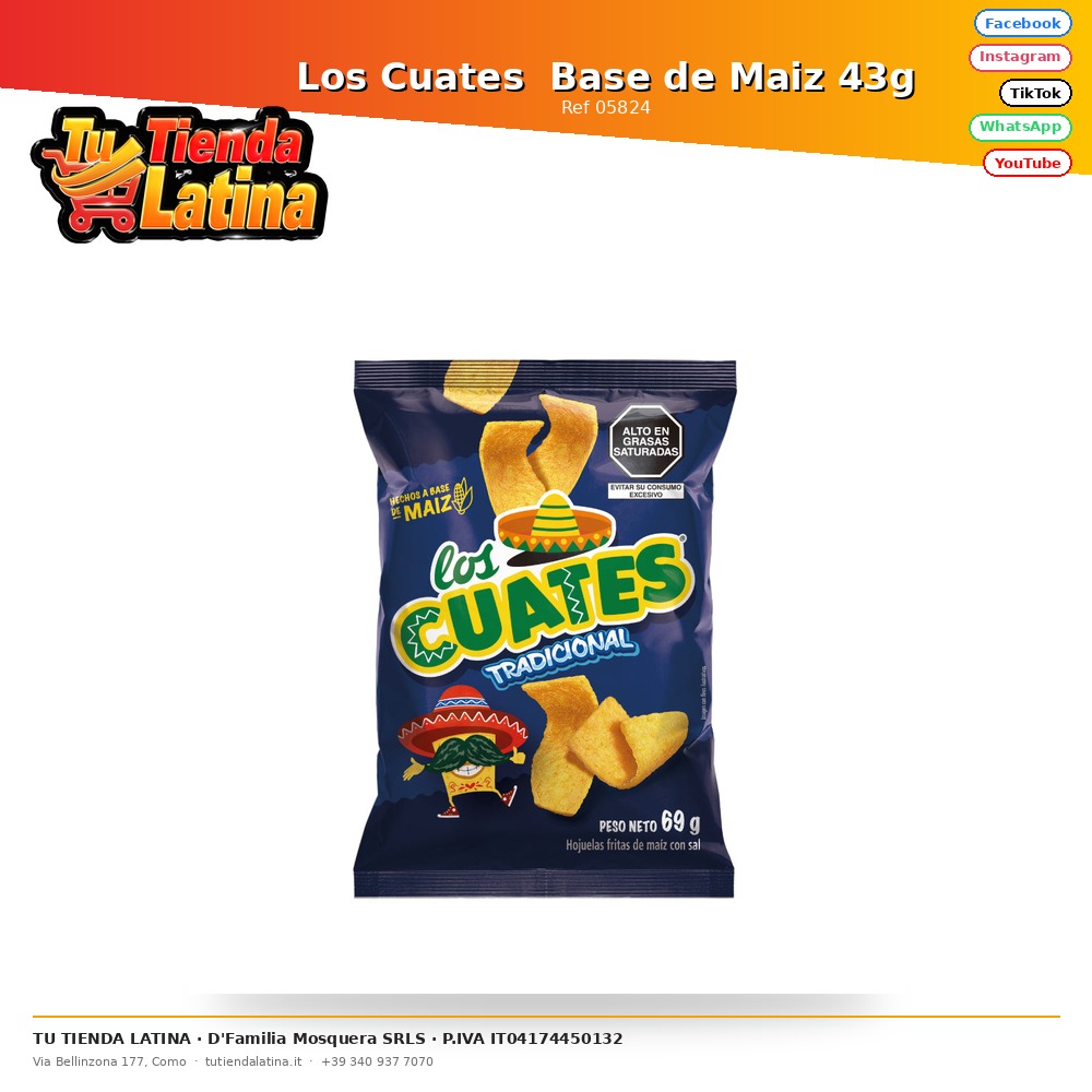 Los Cuates Corn Base 43g
