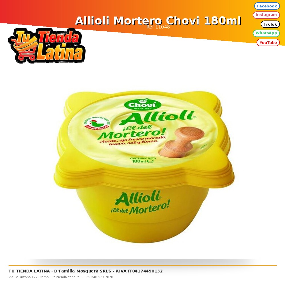 Allioli Mortero Chovi 180ml