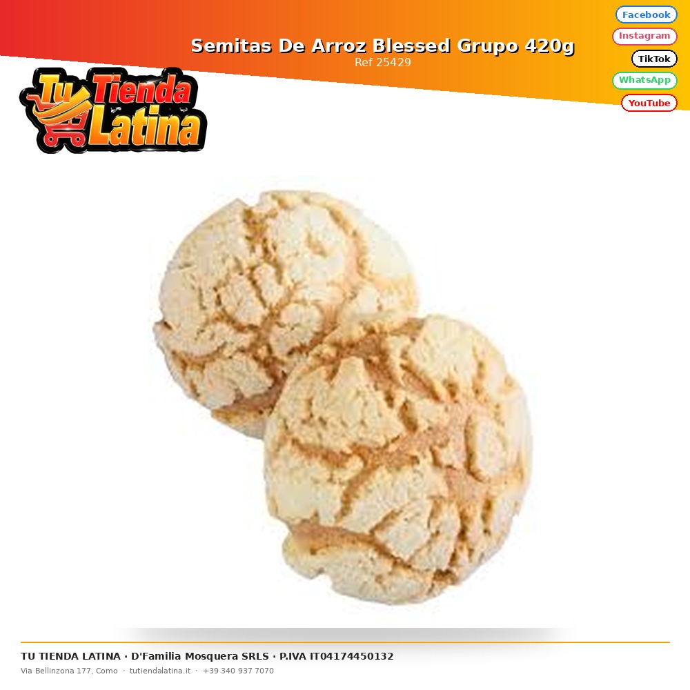 Semitas De Arroz Blessed Grupo 420g