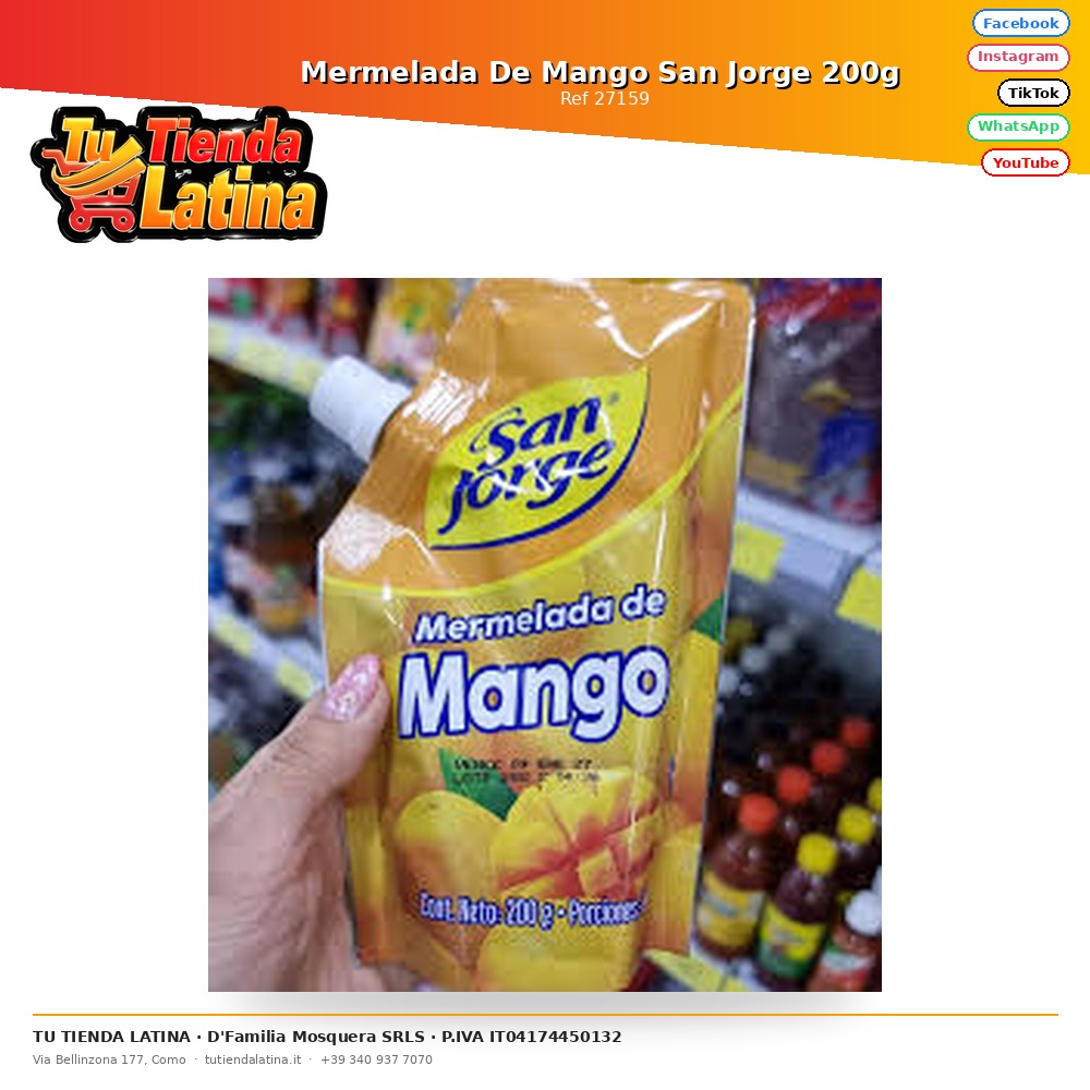 San Jorge Mango Jam 200g