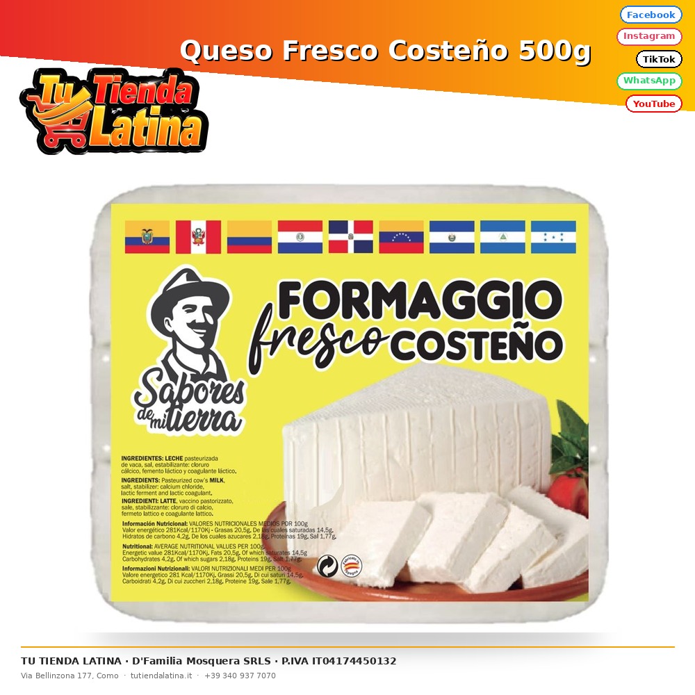Queso Fresco Costeño 500g