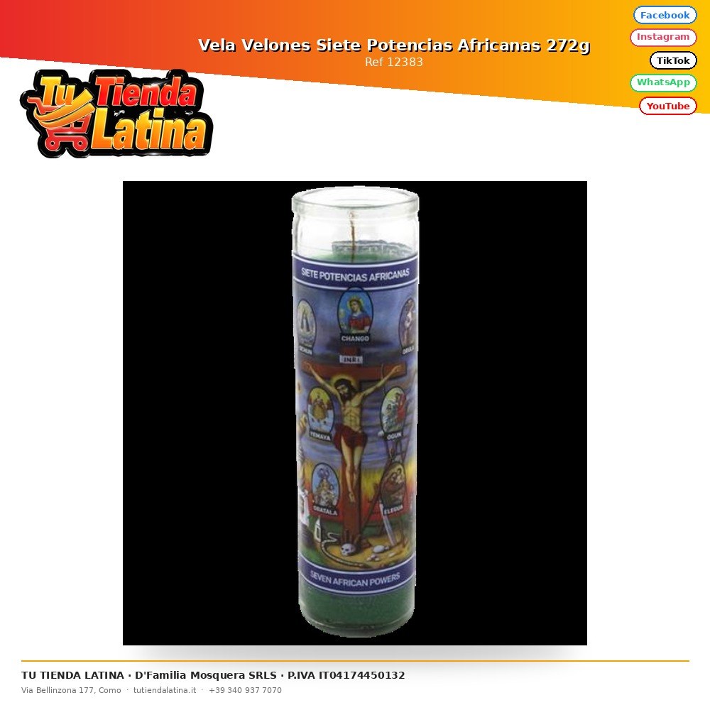 Candela Candele Sette Potenze Africane 272g
