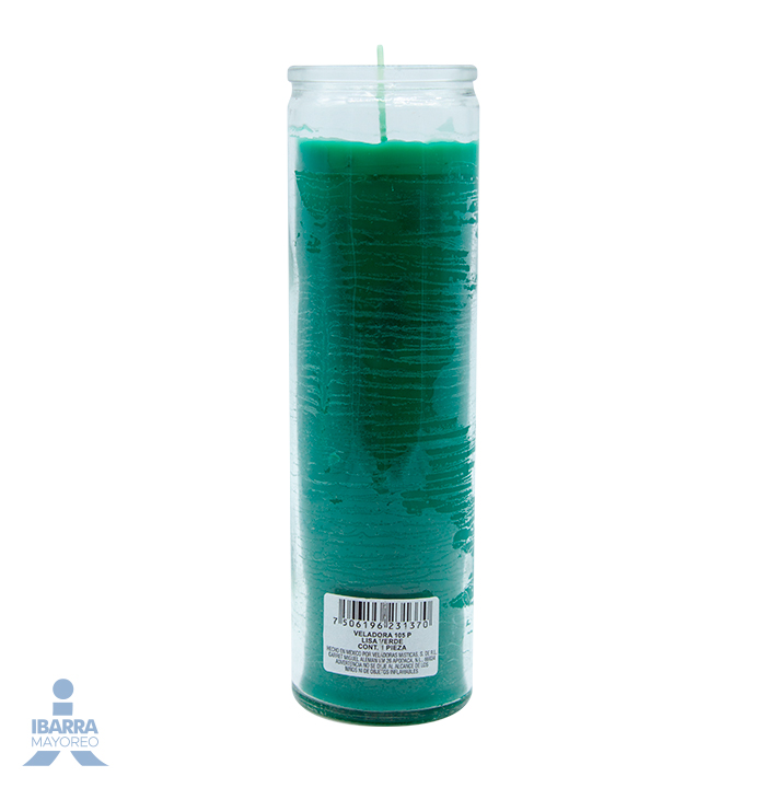 Veladora Color Verde Traditional Light u 272g c12u
