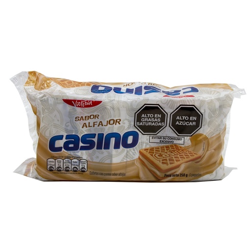 [7750243052771] Casino Galletas Alfajor 258g x6 Paquetes