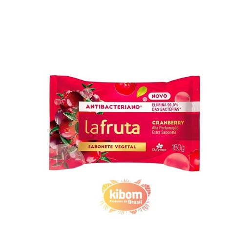[16500] La Fruta Sabonete Cranberry Vegano Jabon De Tocador Vegano Base 100% Vegetal 180g