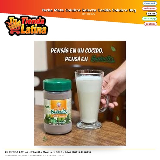 [01027] Yerba Mate Solubre Selecta Cotta Solubre 80g