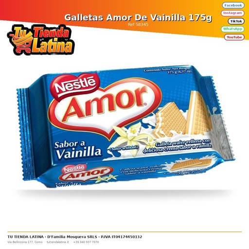 [58345] Galletas Amor De Vainilla 175g