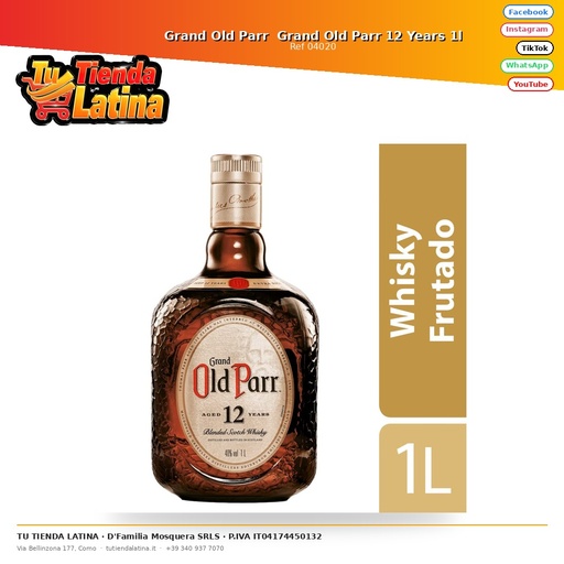 [04020] Whisky Grand Old Parr 12 Anni 1L