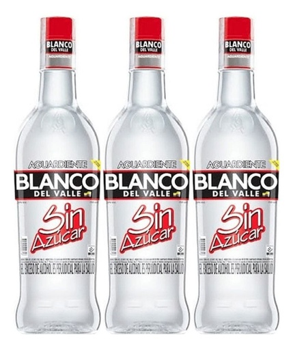 [4236] Aguardiente Blanco del Valle Sin Azúcar – 700 ml