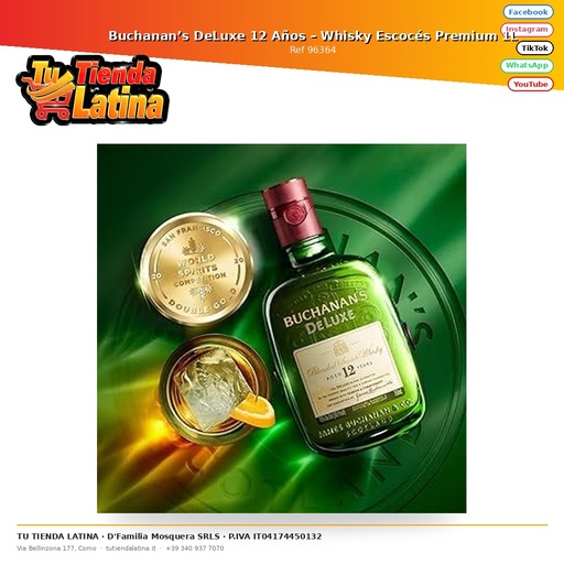 [96364] Buchanan’s DeLuxe 12 Años – Whisky Escocés Premium 1L