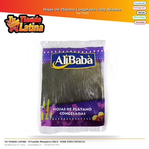[75097] Frozen Banana Leaves 500g Alibaba