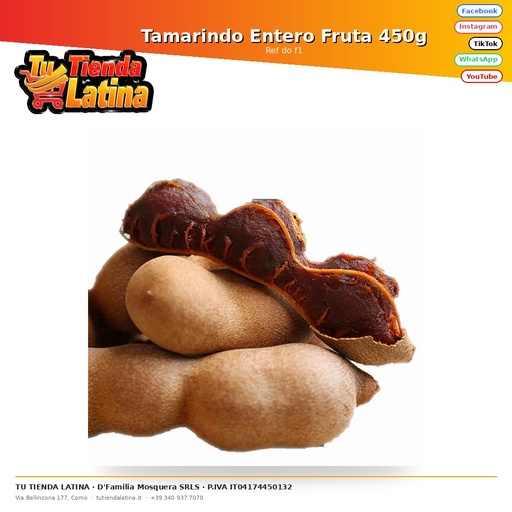 [do f1] Frutto Intero Di Tamarindo 450g