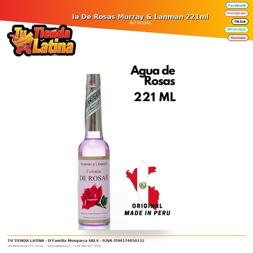 [ROSAS] Murray & Lanman Rose Ia 221ml