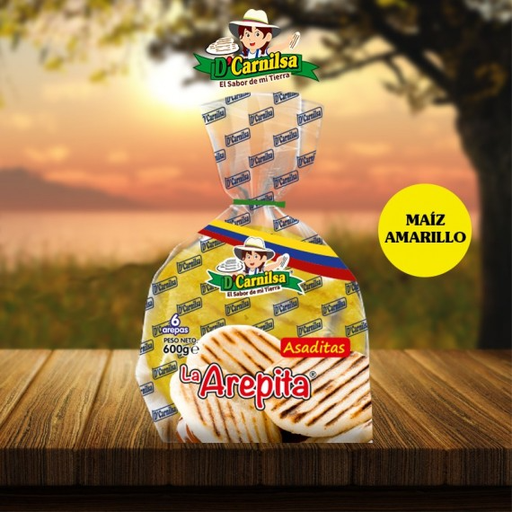 [75990] Arepa Amarilla 6 Arepas 800g D'Carnilsa