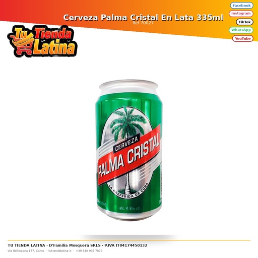 [70027] Cerveza Palma Cristal En Lata 335ml