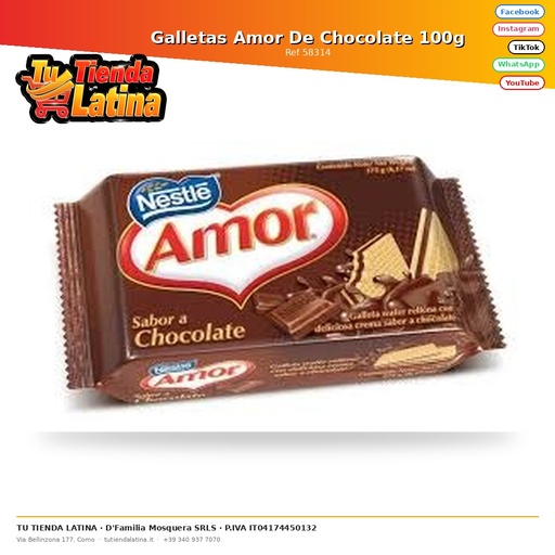 [58314] Galletas Amor De Chocolate 100g