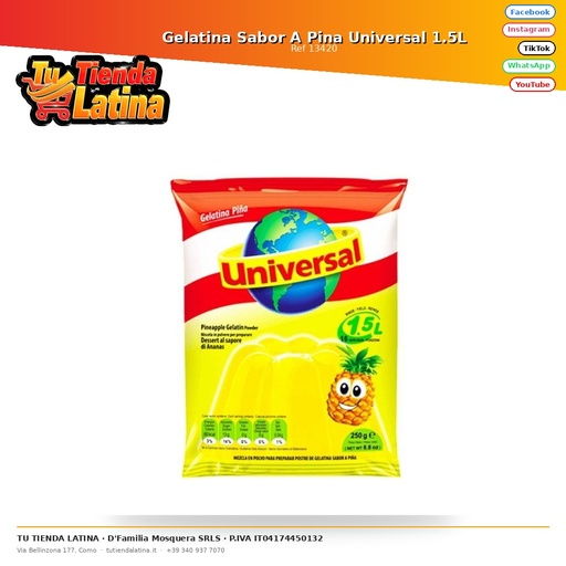 [13420] Universal Pineapple Flavor Jelly 1.5L