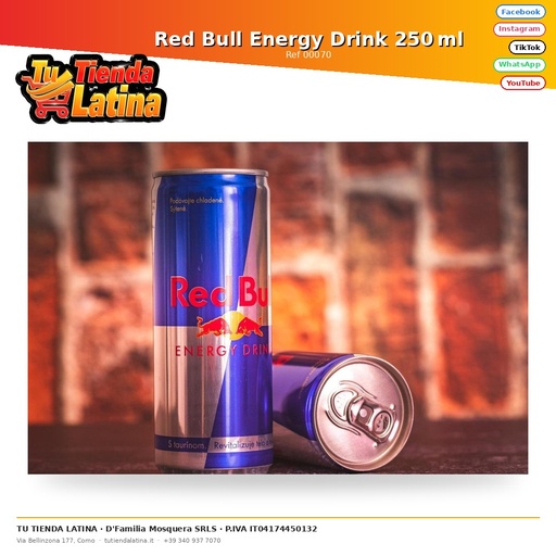 [00070] Red Bull Energy Drink 250 ml