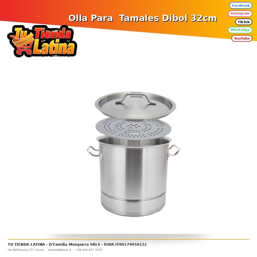 ​Olla Para  Tamales Dibol 32cm