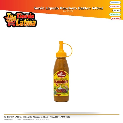 [05232] Sazón Líquido Ranchero Baldon 440ml