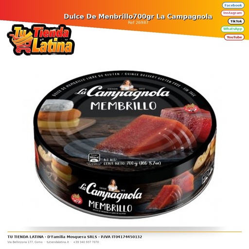 [26987] Menbrillo Sweet700gr La Campagnola