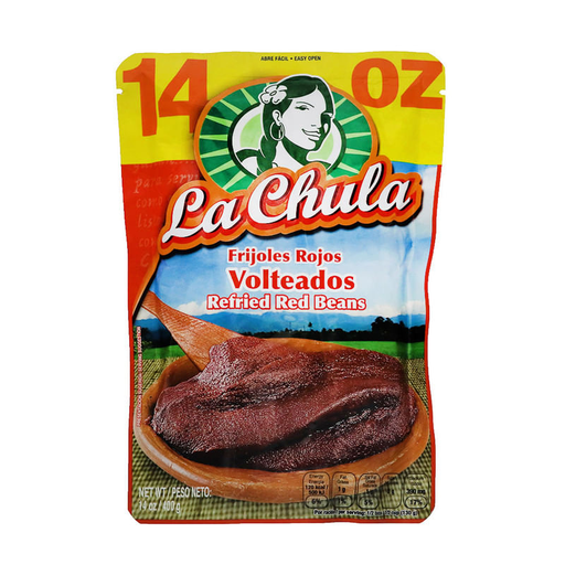 [00440] Frijol Rojo Volteado La Chula 14Oz