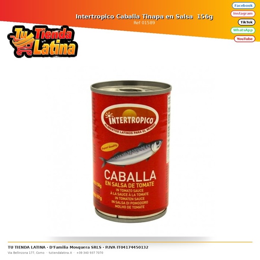 [01589] Tinapa Intertropicale Sgombro in Salsa 156g