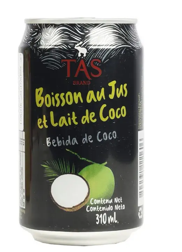 [3588] ​TAS Bebida de Coco 310 ml – Refresco Tropical con Jugo y Extracto de Coco