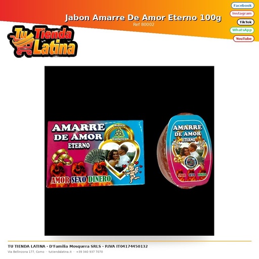 [80002] Sapone d'ormeggio Amore Eterno 100g