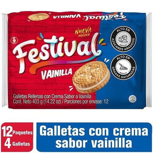 [14733] Galletas Festival De Vainilla 403Gr Noel
