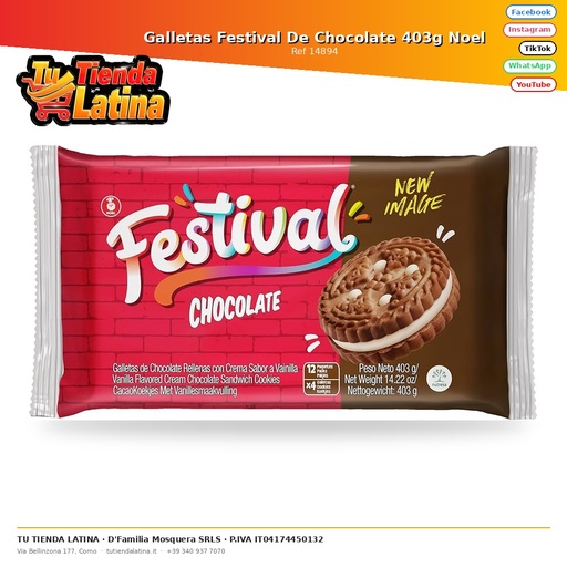 [14894] Biscotti del Festival del Cioccolato 403g Noel