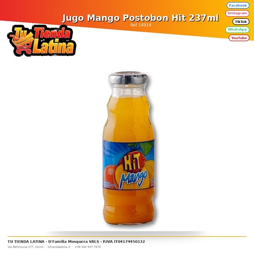 [14914] Postobon Hit Mango Juice 237ml