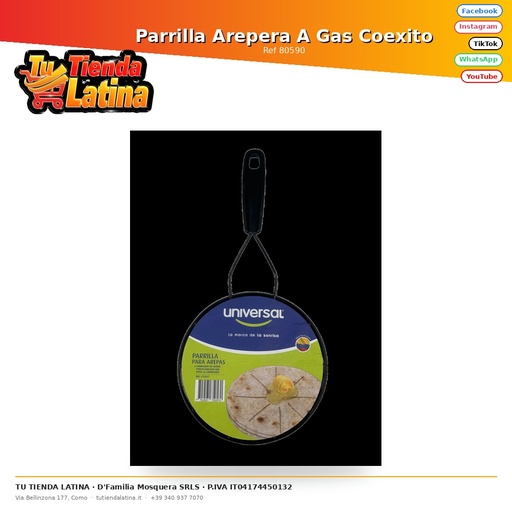 [80590] Parrilla Arepera A Gas Coexito