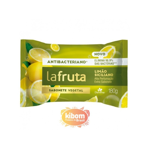 [16494] La Fruta Sabonete Limao Siciliano  Vegano Jabon De Tocador Vegano Base 100% Vegetal 180g