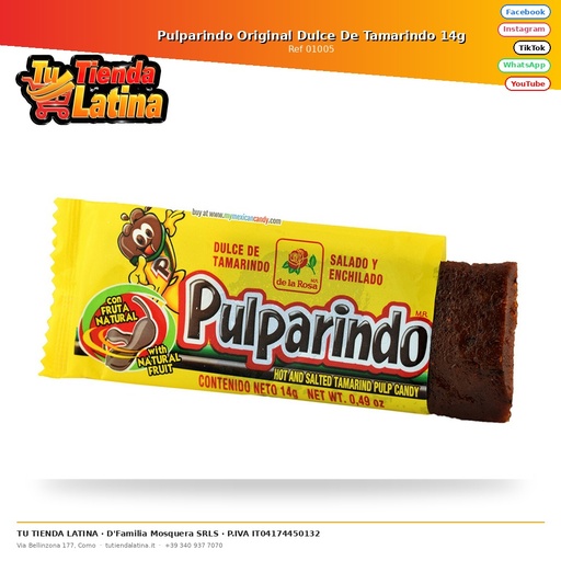 [01005] Pulparindo Original Dulce De Tamarindo 14g