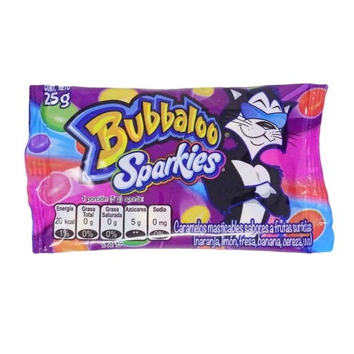[79494] Bubbaloo Sparkies Caramelos Masticables 25g
