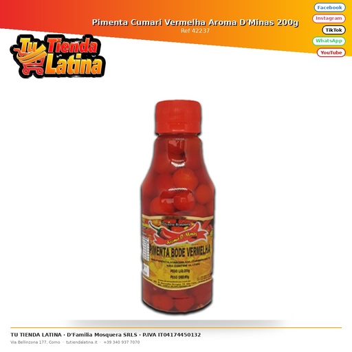 [42237] Pepper Cumari Vermelha Aroma D'Minas 200g