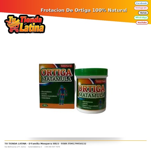 Frotacion De Ortiga 100% Natural